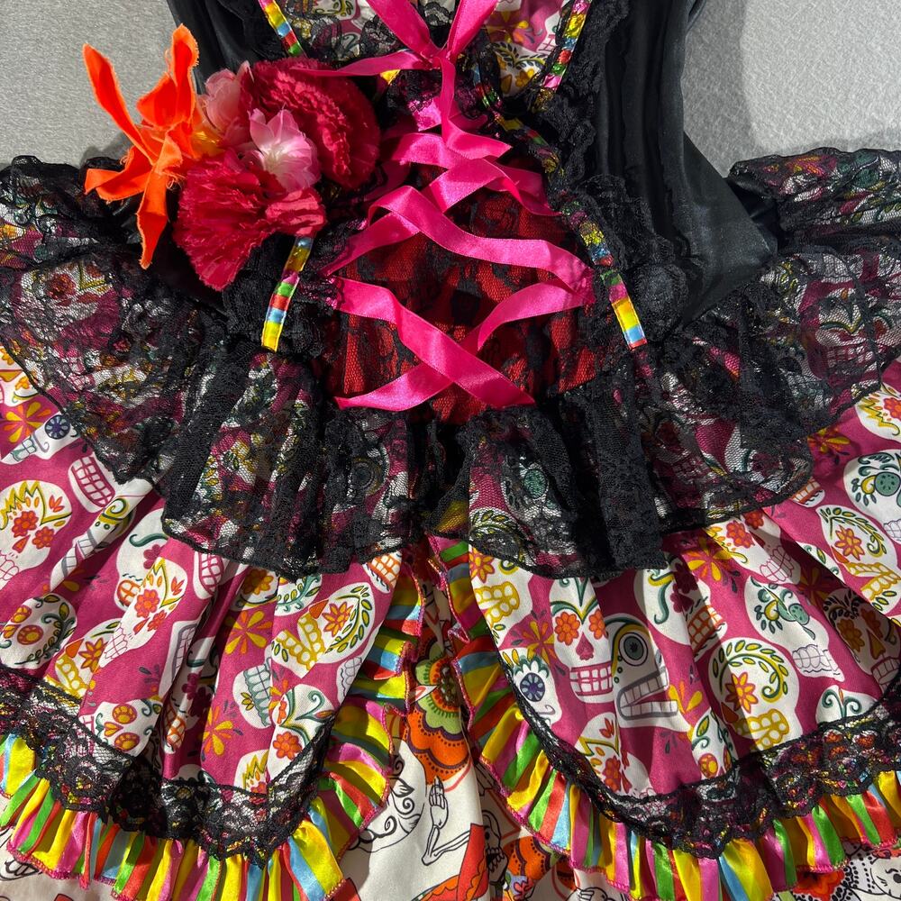 Party King Day of the Dead Costume Women’s Medium - Picture 10 of 16